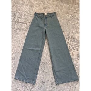 Universal Thread Sailor Wide Leg Jeans Womens 2R High Rise Light Wash Denim